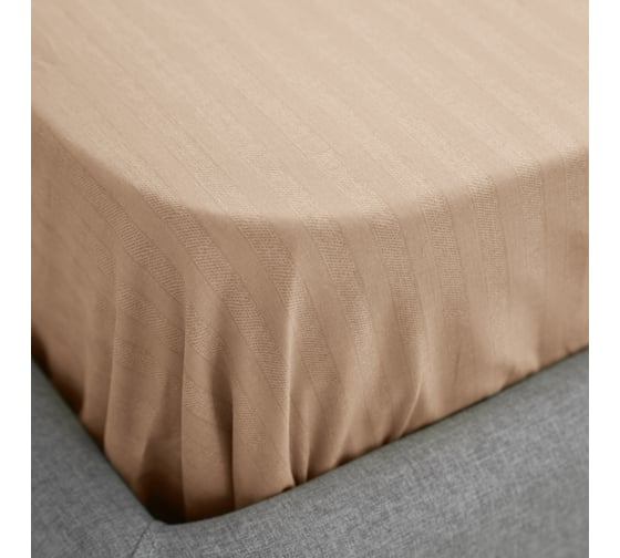 Простыня Волшебная Ночь Coffee cream на резинке, поплин, 200/200 789245