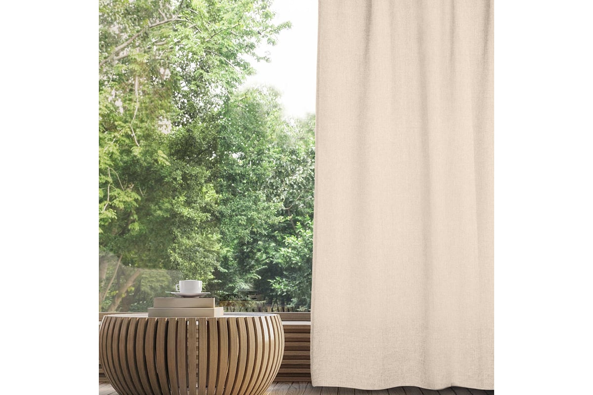 Комплект из двух штор Волшебная Ночь рогожка, 165/270 см, жемчуг 777452 ...