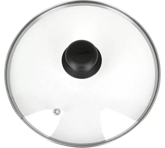 Стеклянная крышка Regent Inox с металлическим ободом и пароотводом, 16 см 93-LID-01-16
