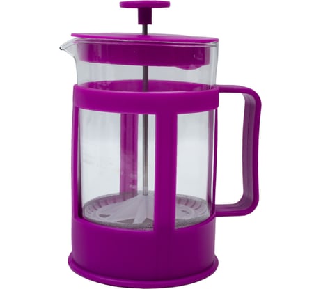 Френч-пресс BAROUGE BF-772/24 Market Price, стеклянный, фиолетовый, 800 мл BF-772 800 мл/фиолетовый