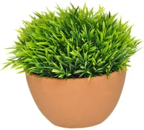 Декоративная трава в кашпо Вещицы Lemax PROF зеленый Rio16