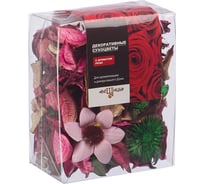 Набор сухоцветов из натуральных материалов Вещицы с ароматом розы, Д95 Ш60 В120, короб YW-SUH46