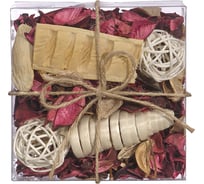 Набор сухоцветов из натуральных материалов Вещицы, с ароматом розы, Д130 Ш130 В60, короб YW-SUH19