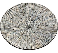 Декоративное перламутровое блюдо Вещицы серебряная россыпь 400х400х60, серебристый, черный VP-12