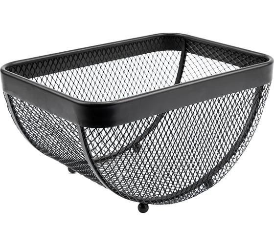 Корзина для фруктов lemax квадратная, черный матовый LB-6 1