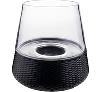 Декоративный подсвечник из цветного стекла Вещицы 200х200х200, бело-черный CSA-26