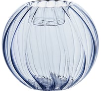 Декоративный подсвечник из цветного стекла Вещицы 122х122х107, голубой CSA-21