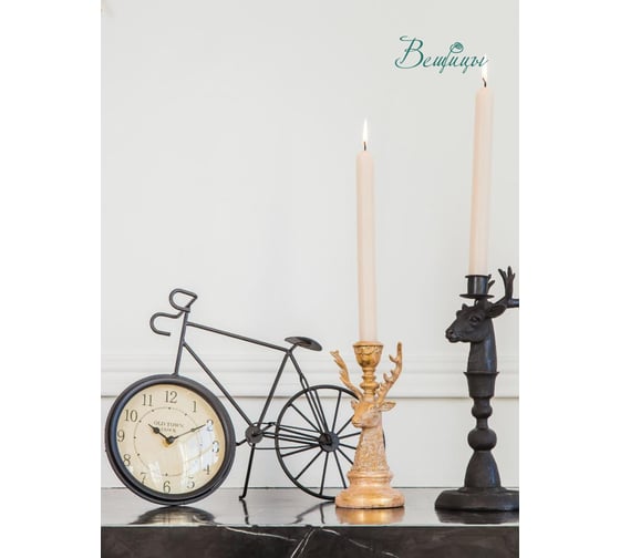 Часы Вещицы велосипед, 370х100х240, черный Fancy37