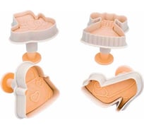 Комплект формочек для печенья Phibo одежда, 4 шт., 50x50x50 мм 411313007