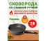 Сковорода Мечта 28 см с антипригарным покрытием гранит black со съемной ручкой 028802 6