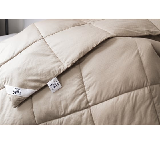 Стеганое одеяло Мягкий сон latte cotton aeroflex, night aura 205x140, бежевый ОЛ_NA-25401у