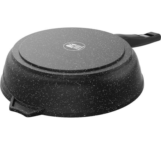Индукционная сковорода Мечта 24 см с антипригарным покрытием гранит black induction pro со съемной ручкой 024802И