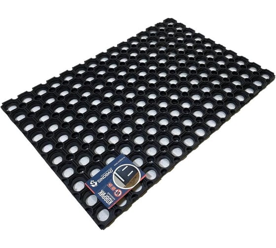 Входной резиновый грязезащитный коврик ООО Комус RH 40x60x1.2 см 756776 1