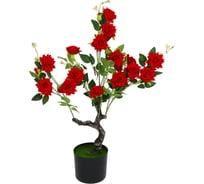 Искусственное растение INBLOOM Роза красная 85 см, PEVA, цемент 008-023