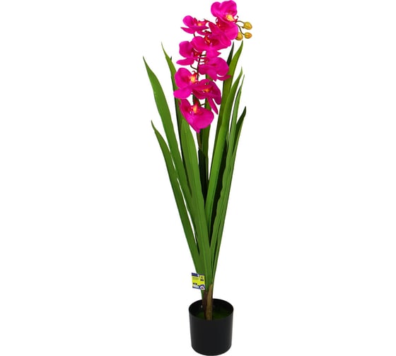 Искусственное растение INBLOOM Фаленопсис ярко-розовый 100 см, PEVA, цемент 008-027