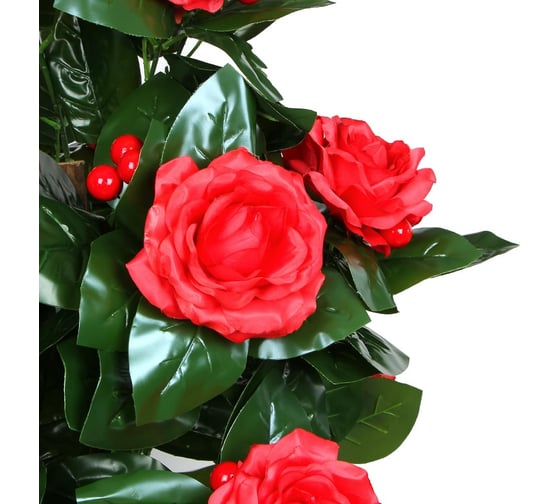 Искусственное растение INBLOOM Роза красная 160 см, PEVA, цемент 008-017