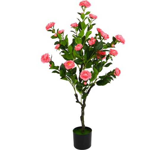 Искусственное растение INBLOOM Роза светло-розовая 130 см, PEVA, цемент 008-021