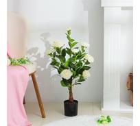 Искусственное растение INBLOOM Роза китайская белая 70 см 008-009
