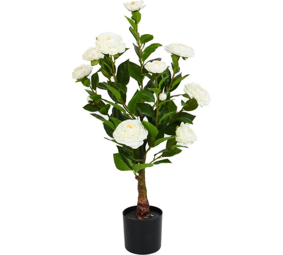 Искусственное растение INBLOOM Роза китайская белая 70 см 008-009