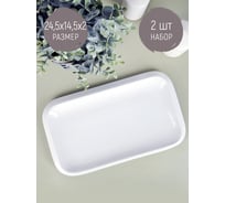 Набор блюд для сервировки Nouvelle Маршмеллоу 2 шт., 24.5x14.5 см 0530219-Н2