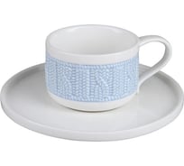 Чашка и блюдце Rosenberg 220 мл, цвет голубой 1008