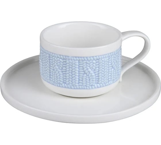 Чашка и блюдце Rosenberg 220 мл, цвет голубой 1008 1