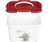 Контейнер для корма Бытпласт с декором lucky pet 5.5 л, кошки, бордовый 434212521 3
