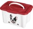 Контейнер для корма Бытпласт с декором lucky pet, 5.5 л, собаки, бордовый 434212421 1
