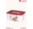 Контейнер для корма Бытпласт с декором lucky pet, 390x290x180 мм, 15.3 л, бордовый 434262121 1
