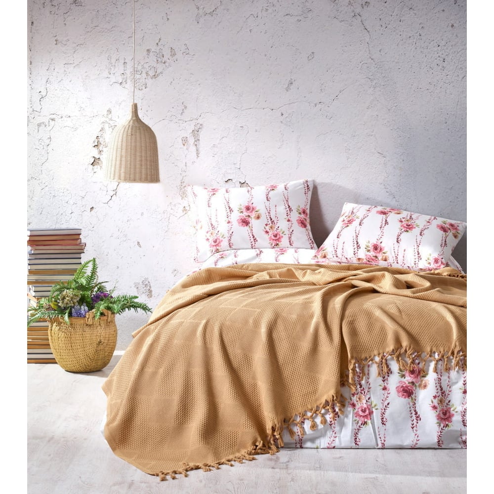 Плед Arya Home arya с бахромой, 180x240, vivian горчичный 8680943225245 ...