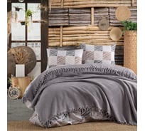 Плед Arya Home arya с бахромой, 220x240, maria темно-серый 8680943225276