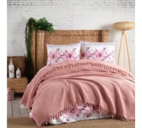 Плед Arya Home arya с бахромой, 180x240, kaila пудровый 8680943225306