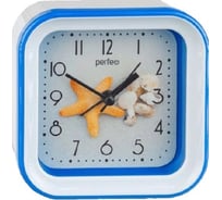 Часы-будильник PERFEO Quartz " PF-TC-006", квадратные 10x10 см, звезда 30015211