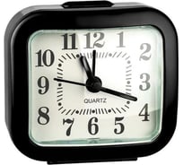 Часы-будильник PERFEO Quartz " PF-TC-004", прямоугольные 8x7,5 см, чёрные 30015203