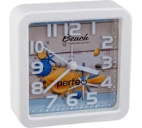 Часы-будильник Perfeo Quartz PF-TC-014 квадратные 10,5x10,5 см, ракушка 30015233