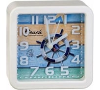 Часы-будильник PERFEO Quartz PF-TC-014 квадратные 10,5x10,5 см, штурвал 30015236