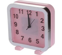 Часы-будильник PERFEO Quartz " PF-TC-018", квадратные 13x13 см, красные 30015248