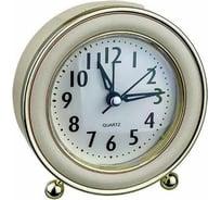 Часы-будильник PERFEO Quartz " PF-TC-016", круглые, 10,5 см, подсветка, хаки 30015239