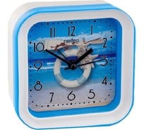 Часы-будильник PERFEO Quartz " PF-TC-006", квадратные 10x10 см, спасательный круг 30015209