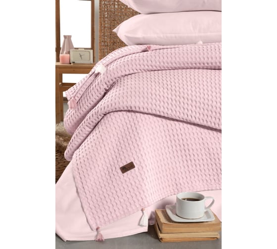 Плед Arya Home arya с кисточками, 200x230, katia розовый 8680943225450