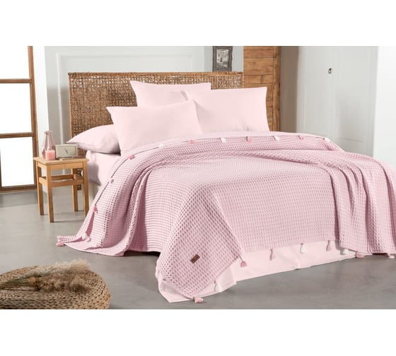 Плед Arya Home arya с кисточками, 160x230, katia розовый 8680943225443 1