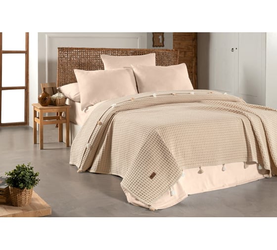 Плед Arya Home arya с кисточками, 160x230, katia бежевый 8680943225429 1
