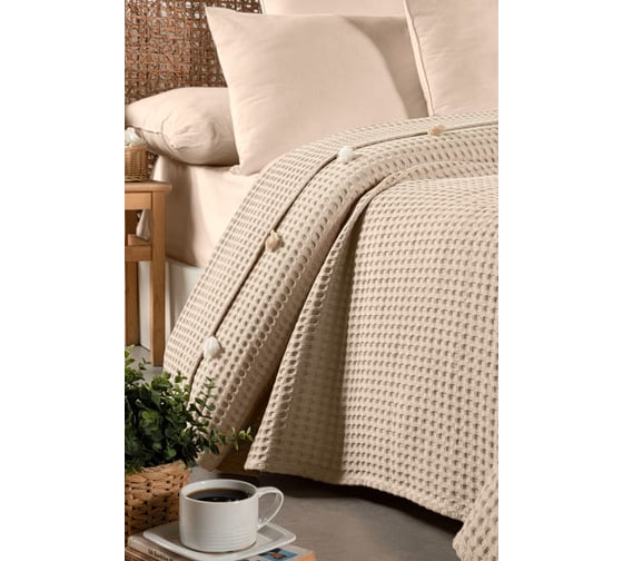 Плед Arya Home arya с кисточками, 160x230, katia бежевый 8680943225429