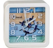 Часы-будильник PERFEO Quartz " PF-TC-014", квадратные 10,5x10,5 см, маяк 30015235