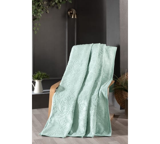 Плед Arya Home arya с тиснением, 220x240, valencia мятный 8680943220509