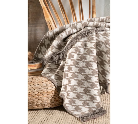 Плед Arya Home arya с принтом, 150x200, rocket коричневый 8680943228345