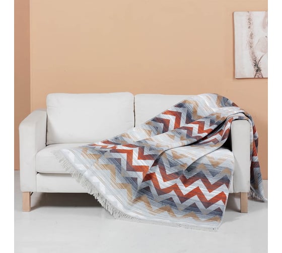 Плед Arya Home arya хлопок, 200x220, zigzag цветной 8680943098283