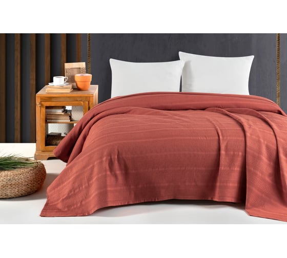 Плед Arya Home arya хлопок, 160x235, joyce кирпичный 8680943225054