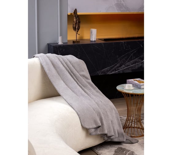 Плед Arya Home arya хлопок, 200x220, queen серый 8680943220431
