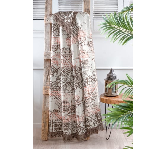 Плед Arya Home arya хлопок, 150x200, sandy розовый, серый 8680943220561